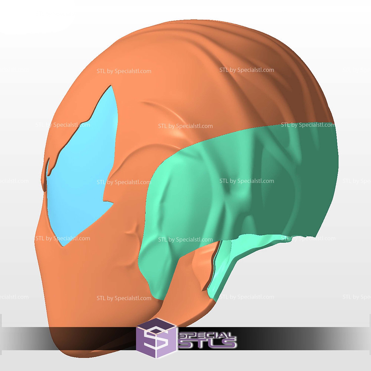 Cosplay STL Files Symbiote Spider Man Helmet 3D Model — view 7