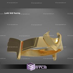 Cosplay STL Files Loki Kid Helmet 3D Model