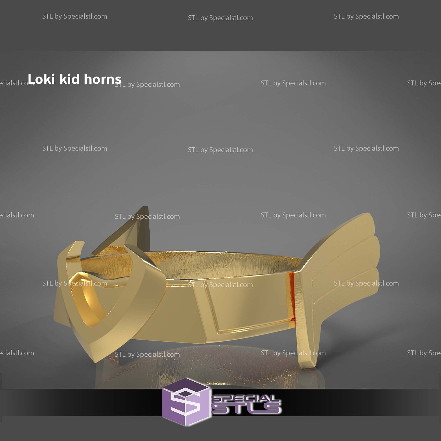 Cosplay STL Files Loki Kid Helmet 3D Model — view 2
