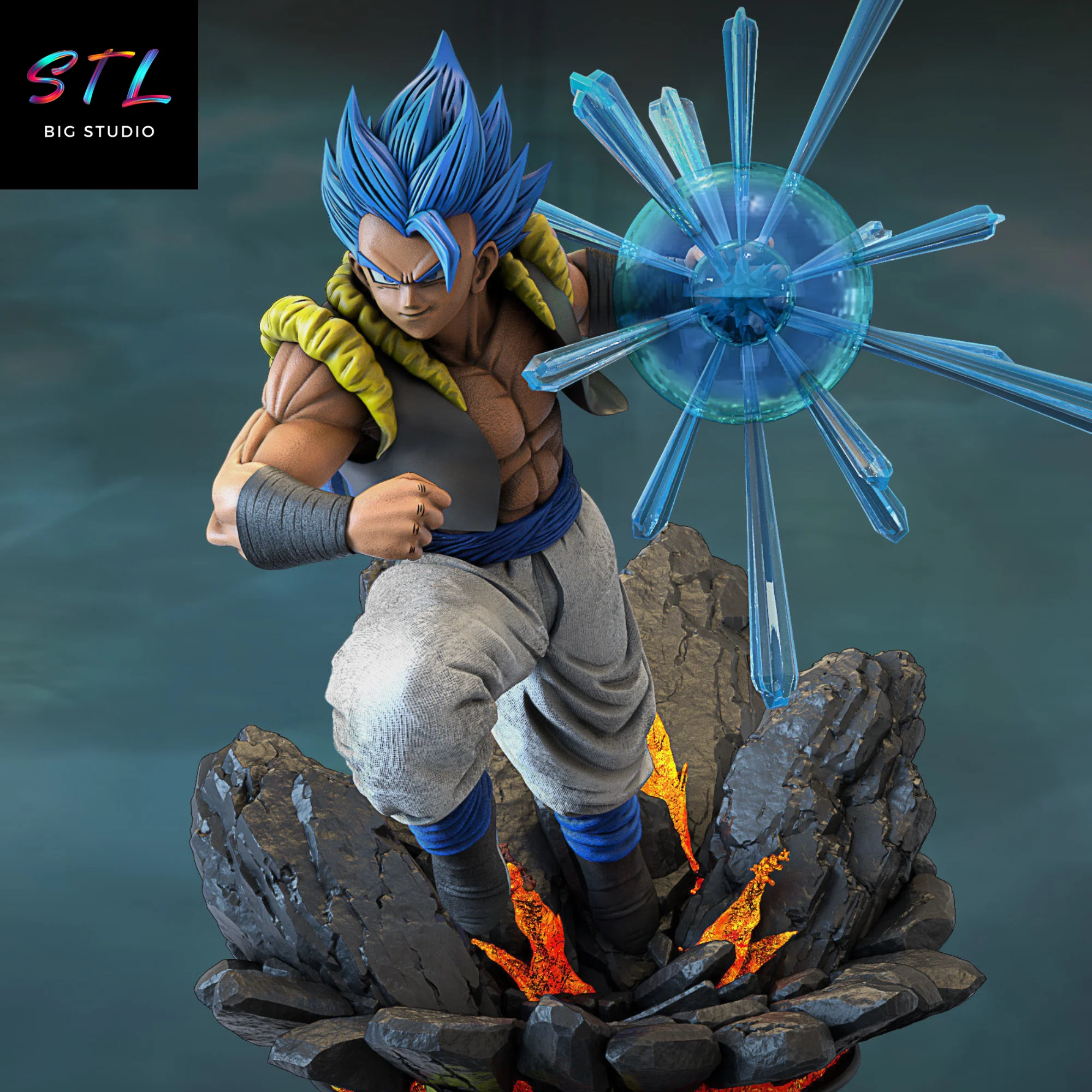 Gogeta Super Saiyan Blue STL | Dragon Ball 3D Printable Figure Model
