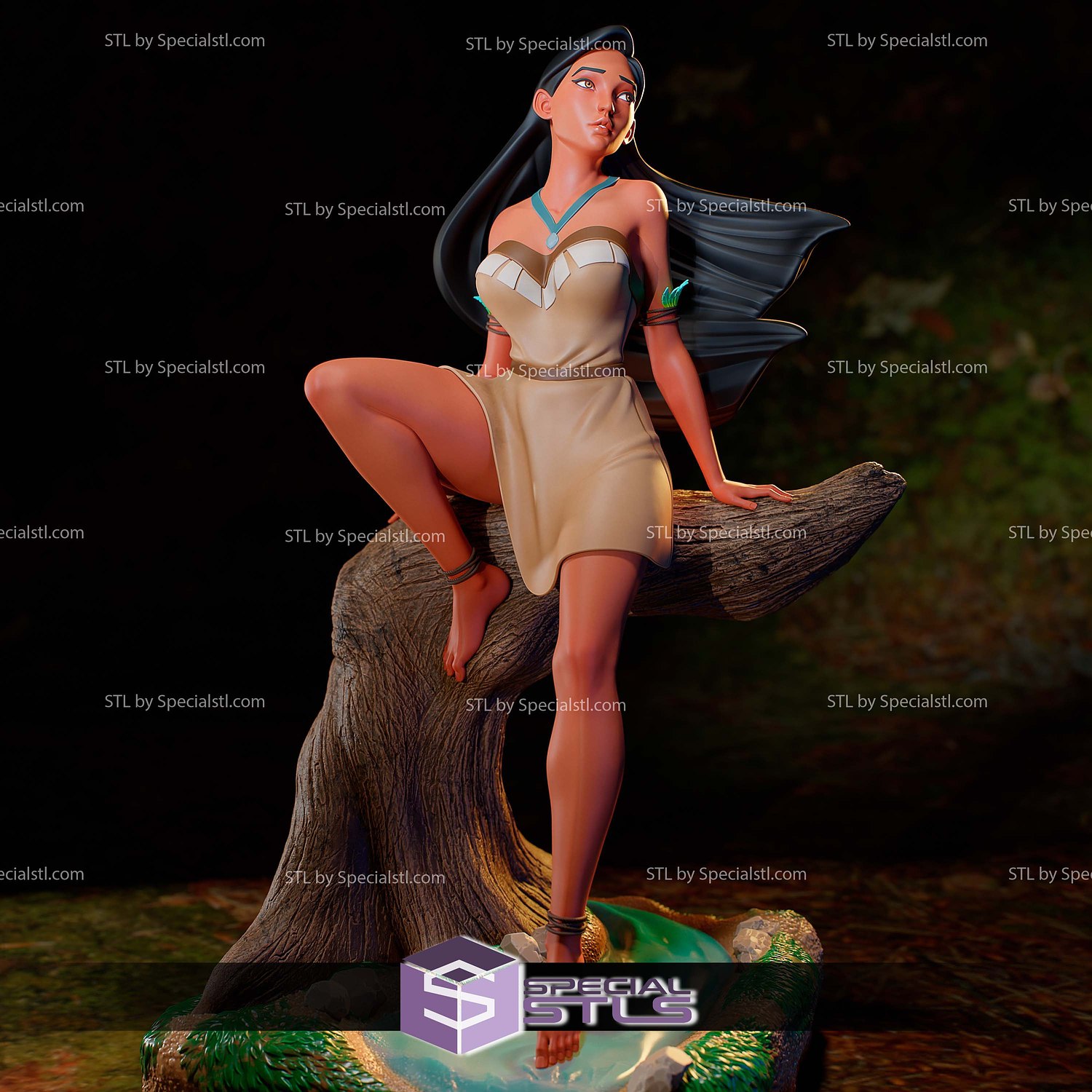 Pocahontas Jungle 3D Print Files STL Model — view 2
