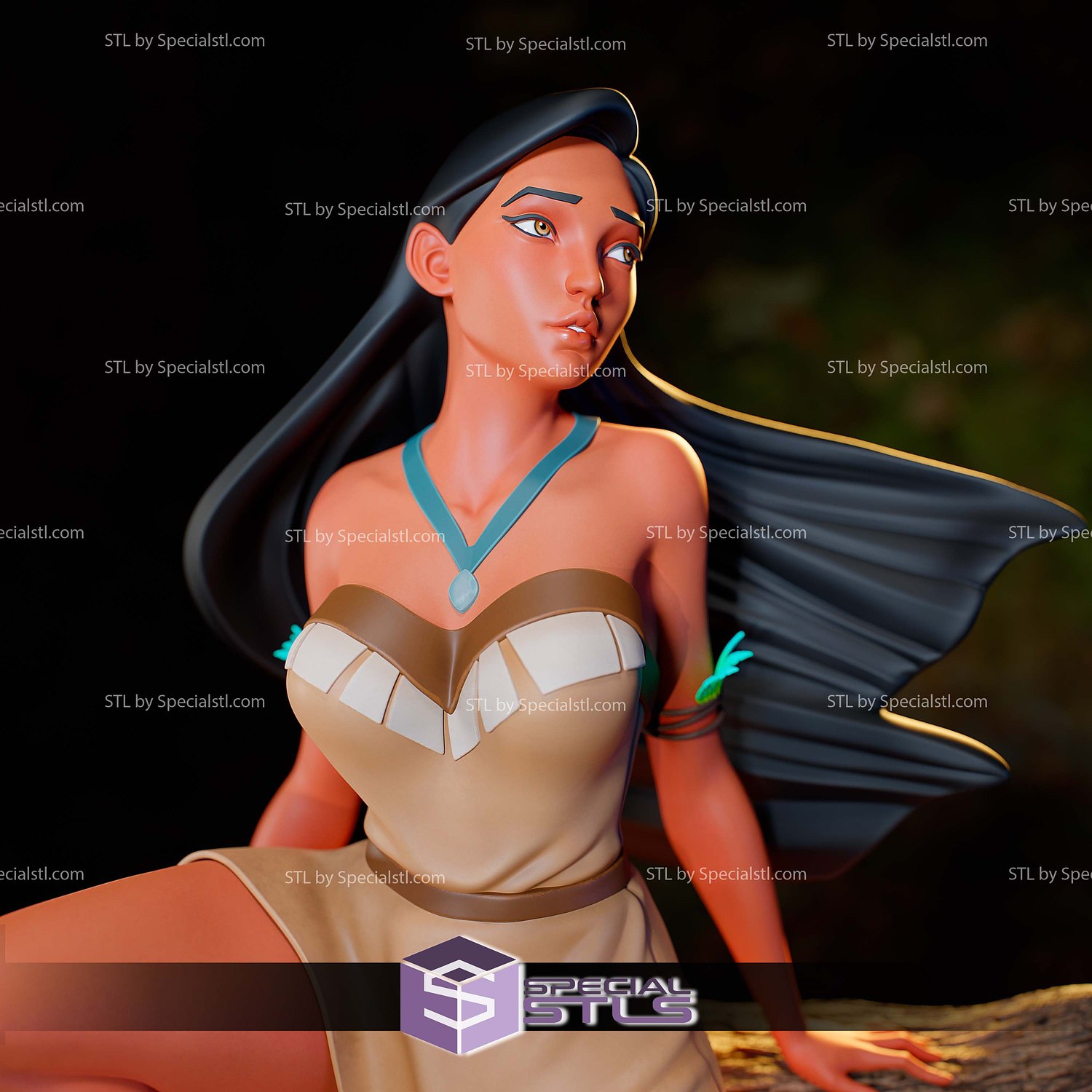 Pocahontas Jungle 3D Print Files STL Model — view 4