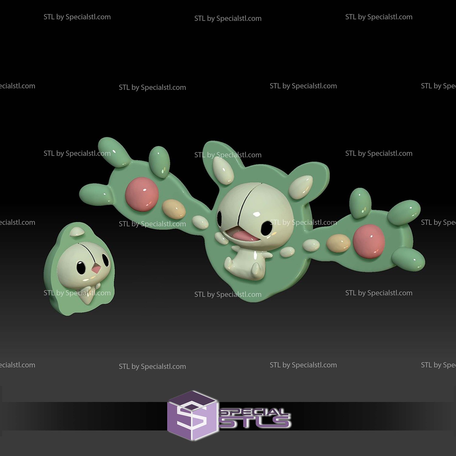 Pokemon STL Collection Solosis Reuniclus 3D Model — view 2