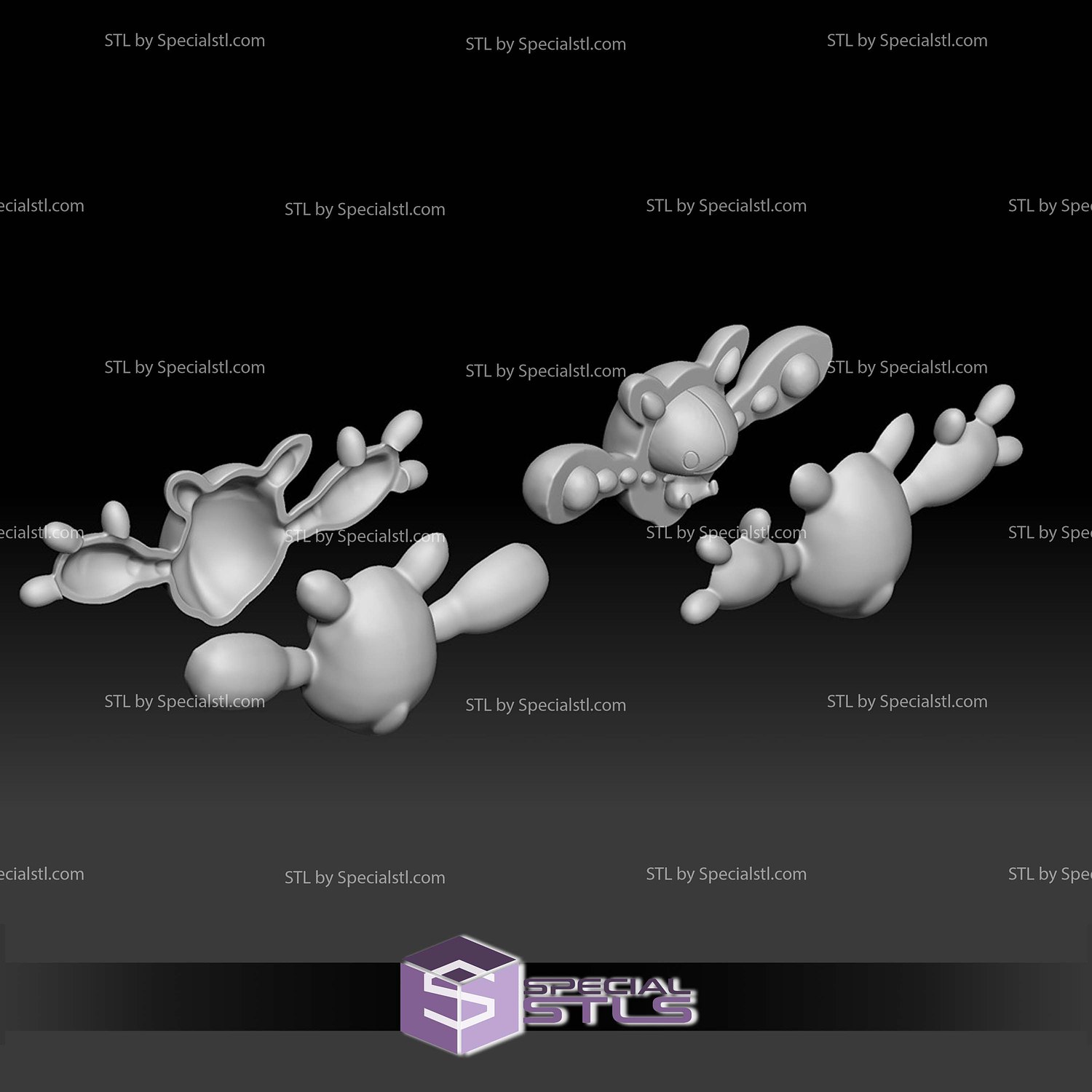 Pokemon STL Collection Solosis Reuniclus 3D Model — view 5