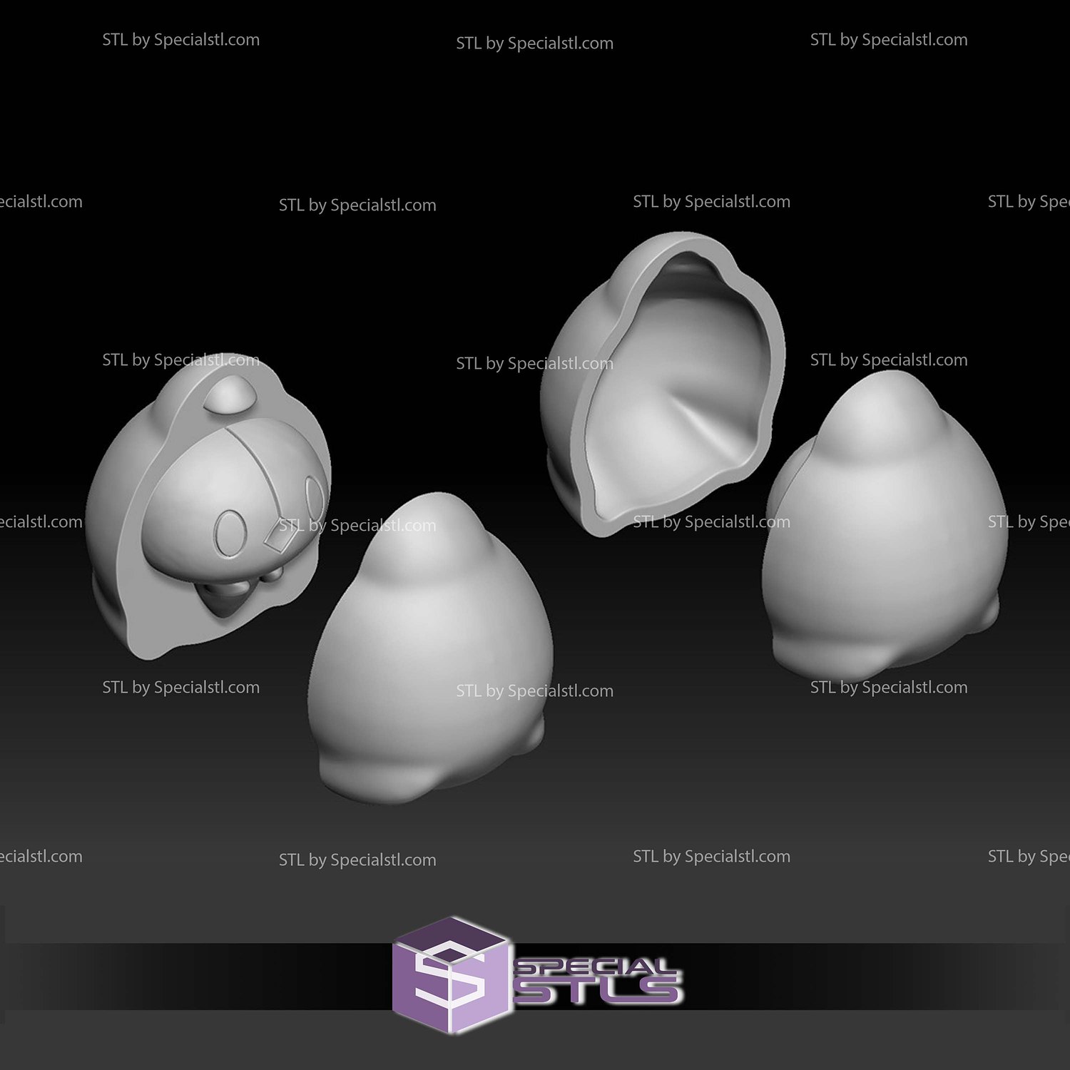 Pokemon STL Collection Solosis Reuniclus 3D Model — view 6