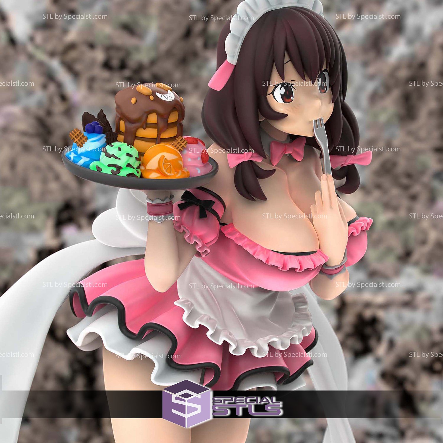 Konosuba YunYun Maid 3D Model Sculpture STL Model — view 7