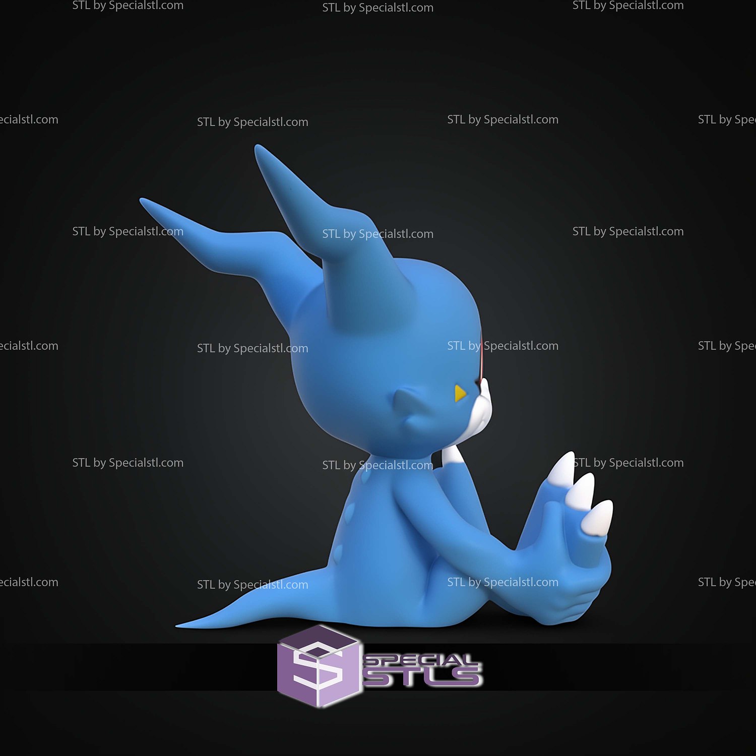 Super Basic STL Veemon Digimon 3D Model — view 2