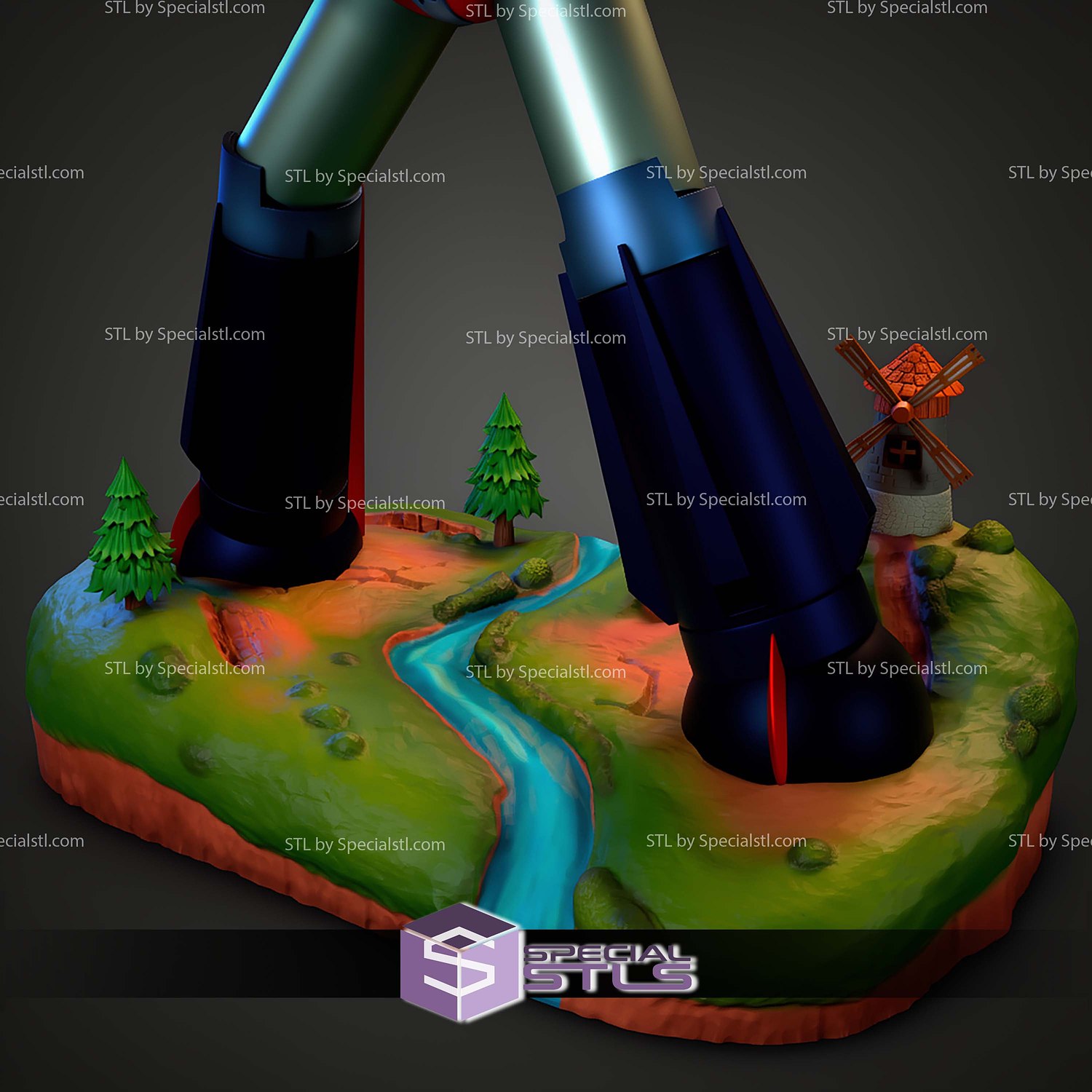 UFO Robot Grendizer 210mm STL Files 3D Model — view 4
