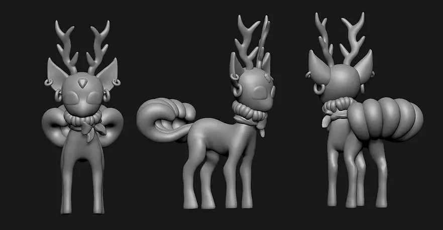 fantasy per character fairy horned 3D STL Model