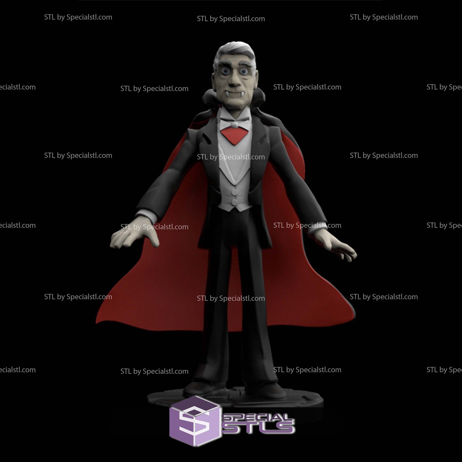 Disney Infinity Style STL Collection - Dracula Leslie Nielsen 3D Model — view 3