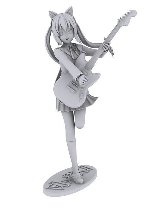 Nakano Azusa in K-on 3D STL Model — view 2