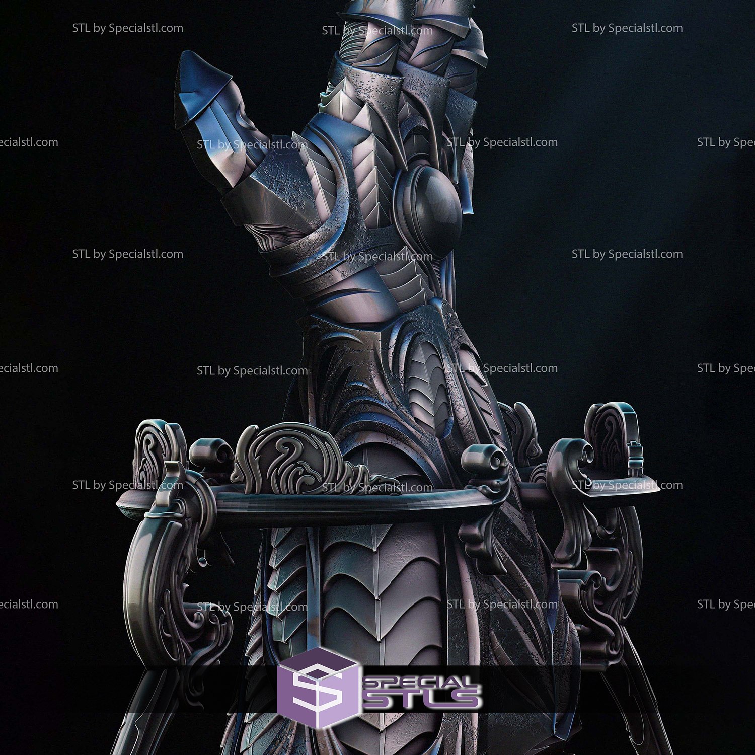 Witchblade Gauntlet 3D Printer Files STL Model — view 4