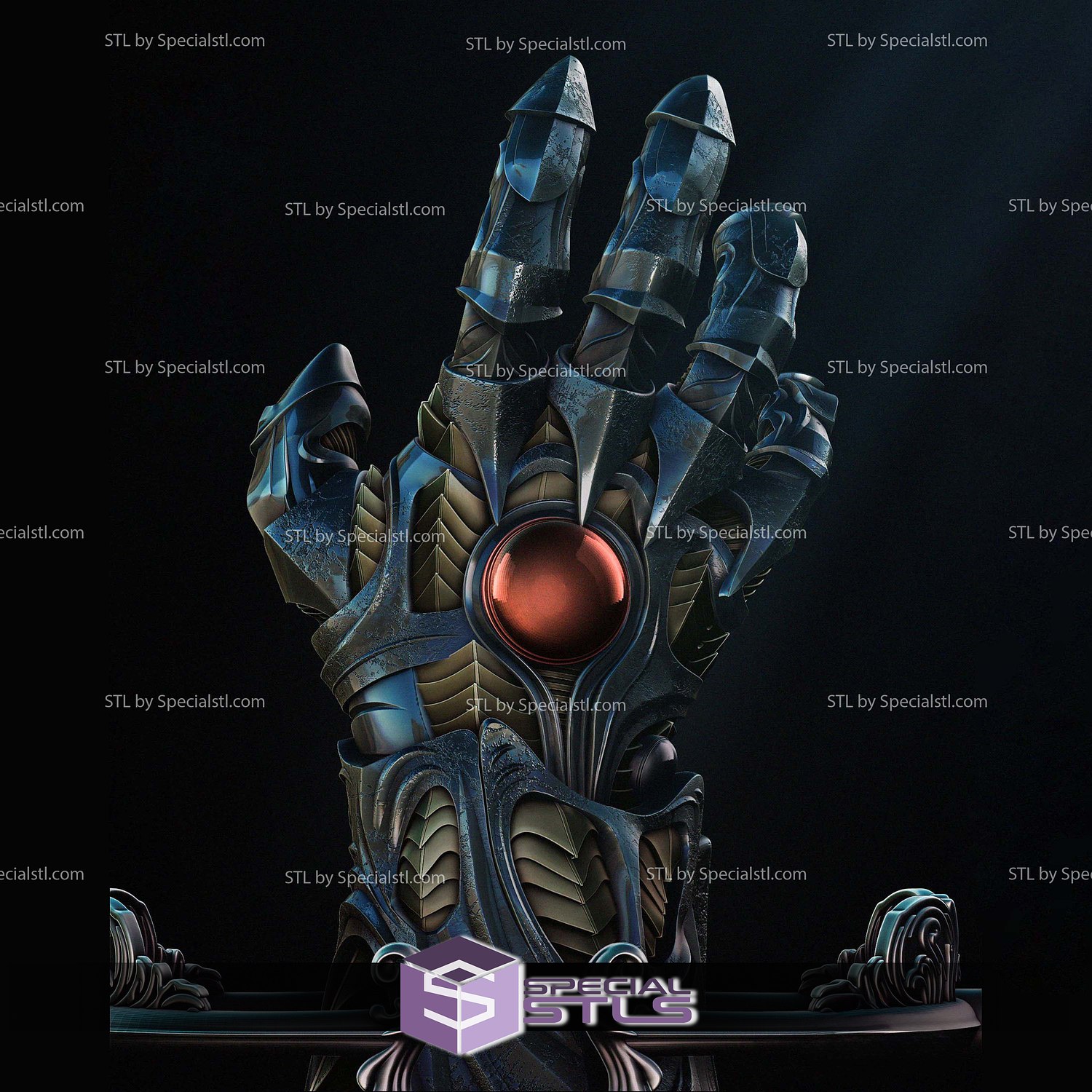 Witchblade Gauntlet 3D Printer Files STL Model — view 5