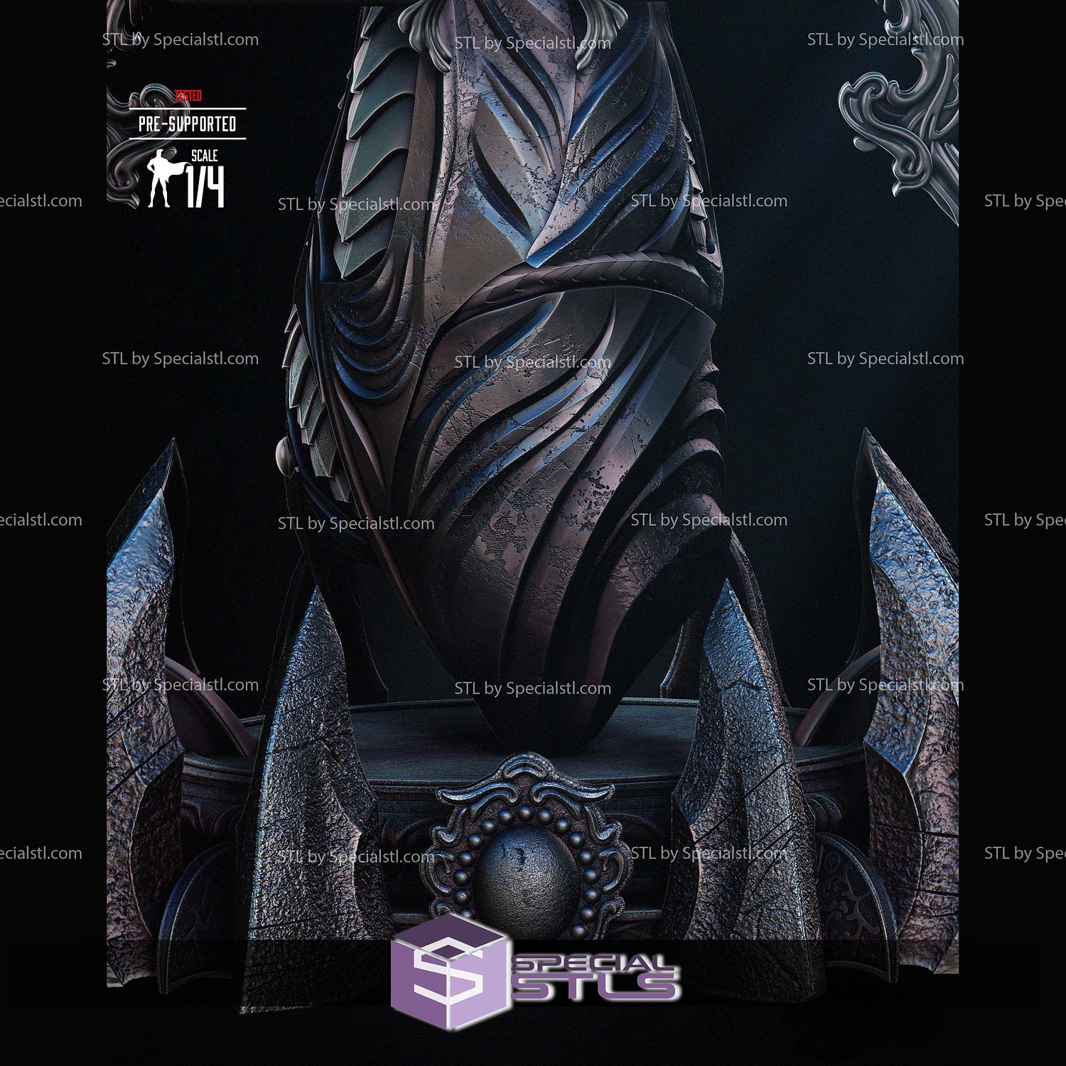 Witchblade Gauntlet 3D Printer Files STL Model — view 7
