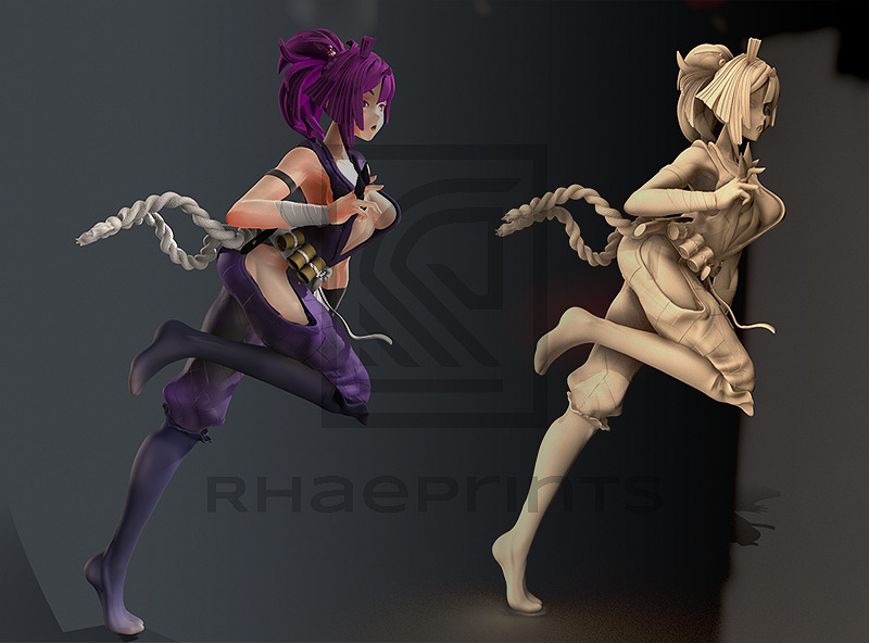 Yuzuriha Hell Paradise 3D STL Model — view 2