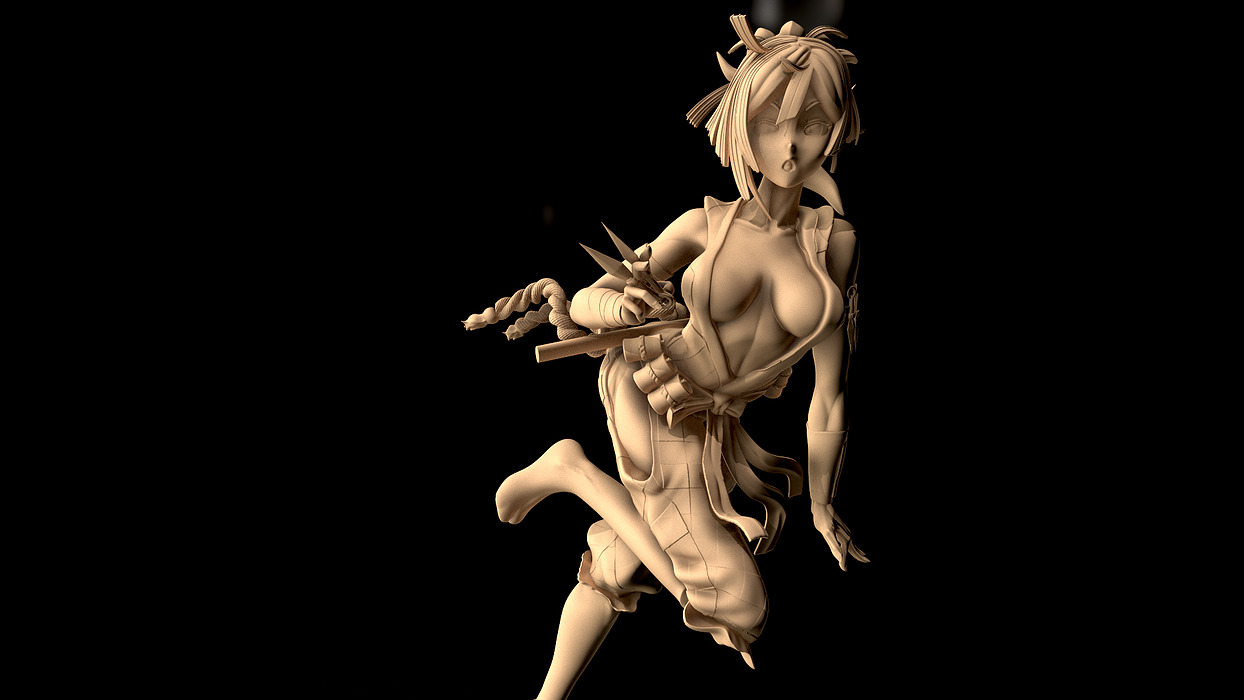 Yuzuriha Hell Paradise 3D STL Model — view 7