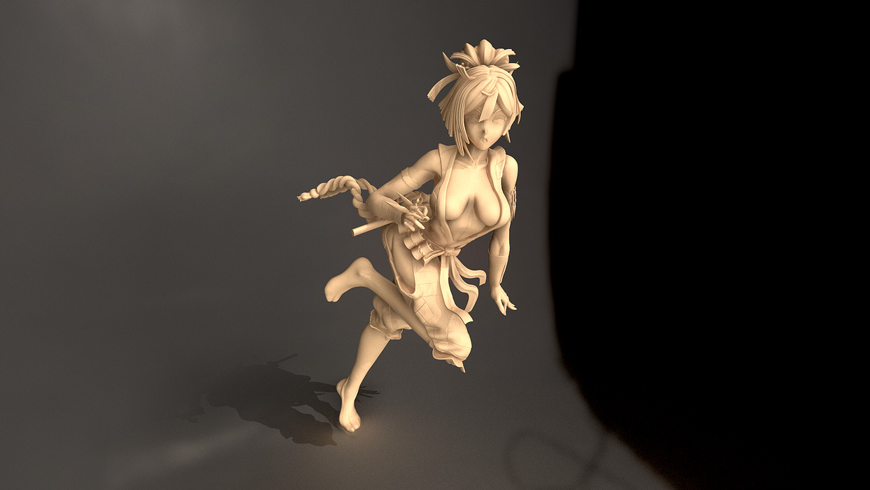 Yuzuriha Hell Paradise 3D STL Model — view 8