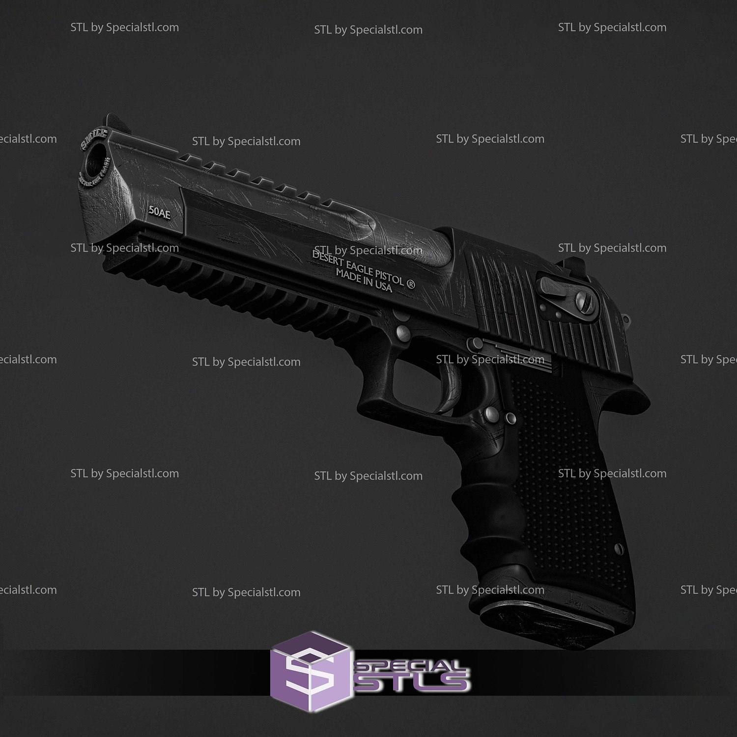 Cosplay STL Files Deadpool Desert Eagle 3D Model — view 2