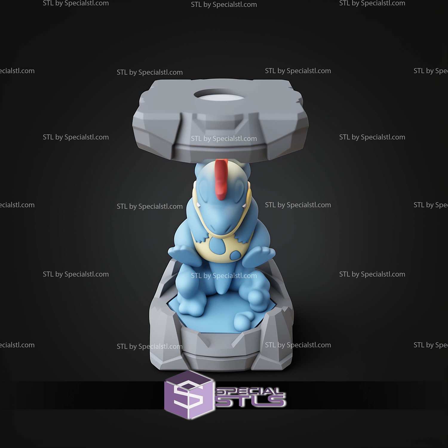 Pokemon Clone Lab Colletion Croconaw STL Files 3D Model — view 3