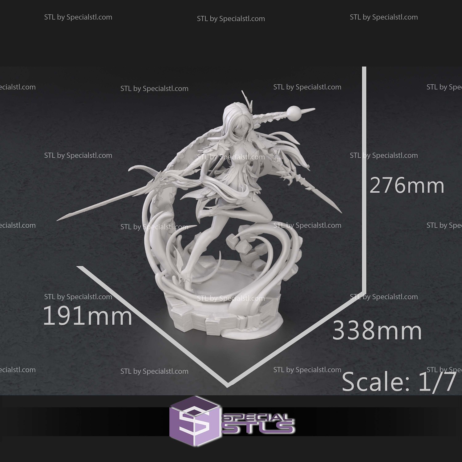 Skirk Genshin Impact 3D Printer Files STL Model — view 5