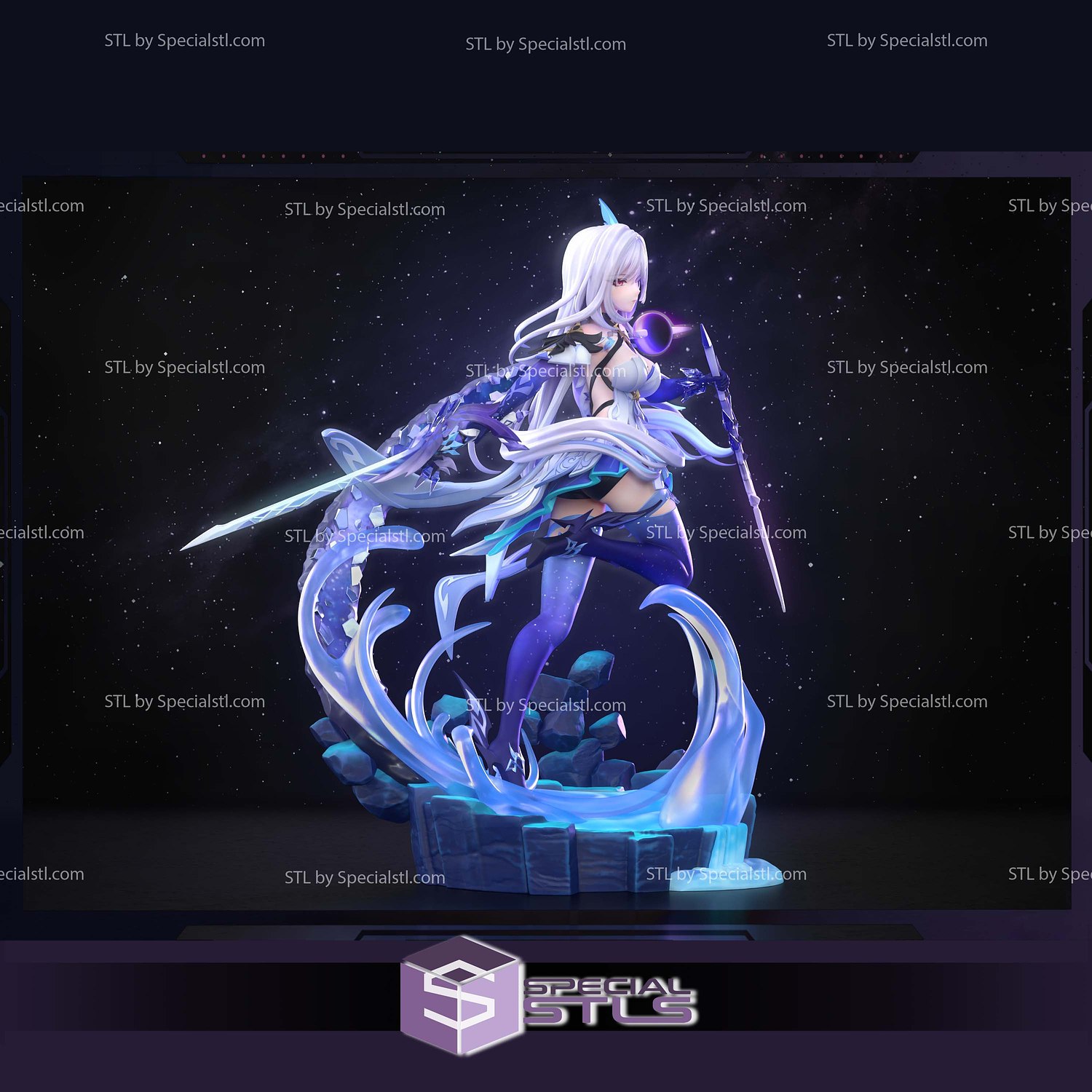 Skirk Genshin Impact 3D Printer Files STL Model — view 8