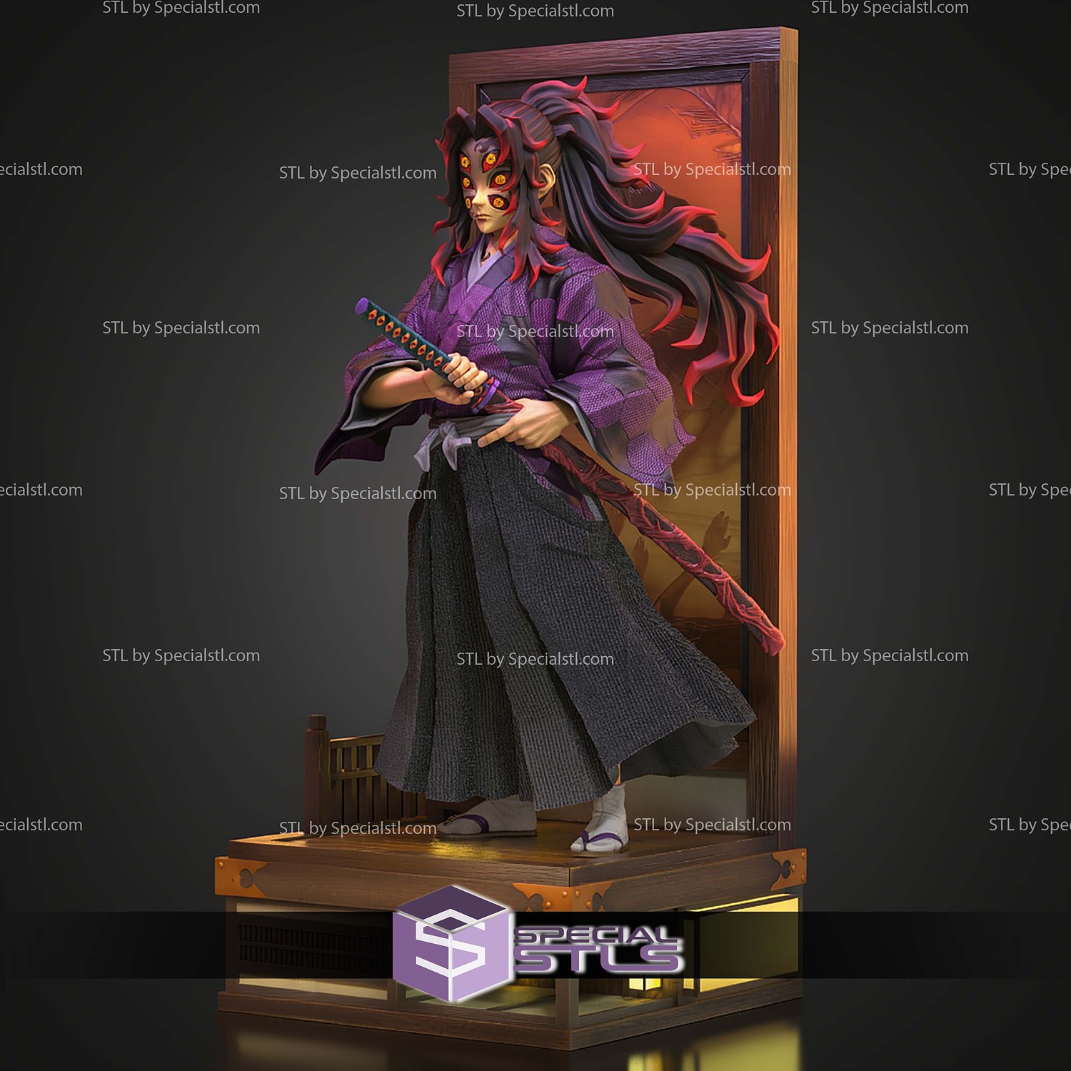 Kokushibo Demon Slayer Stand Pose STL Files 3D Model — view 2