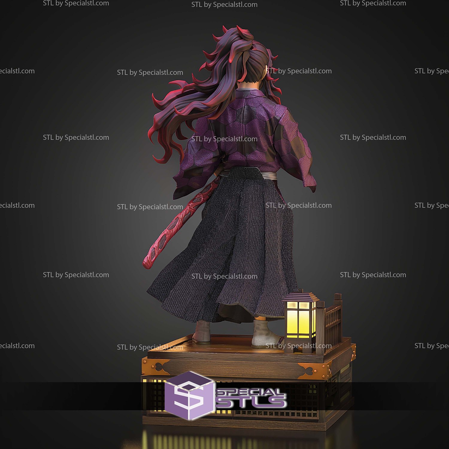 Kokushibo Demon Slayer Stand Pose STL Files 3D Model — view 5