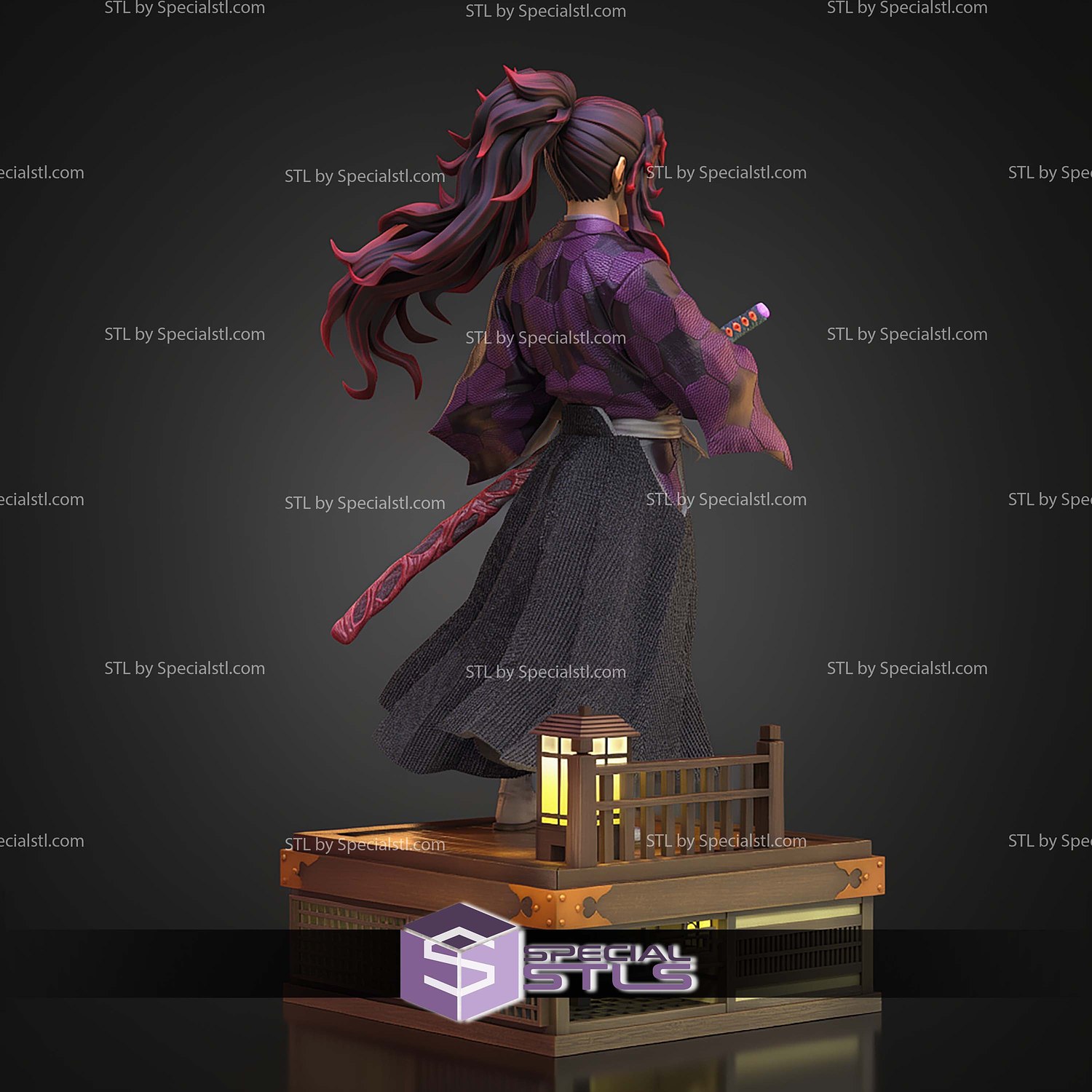 Kokushibo Demon Slayer Stand Pose STL Files 3D Model — view 6