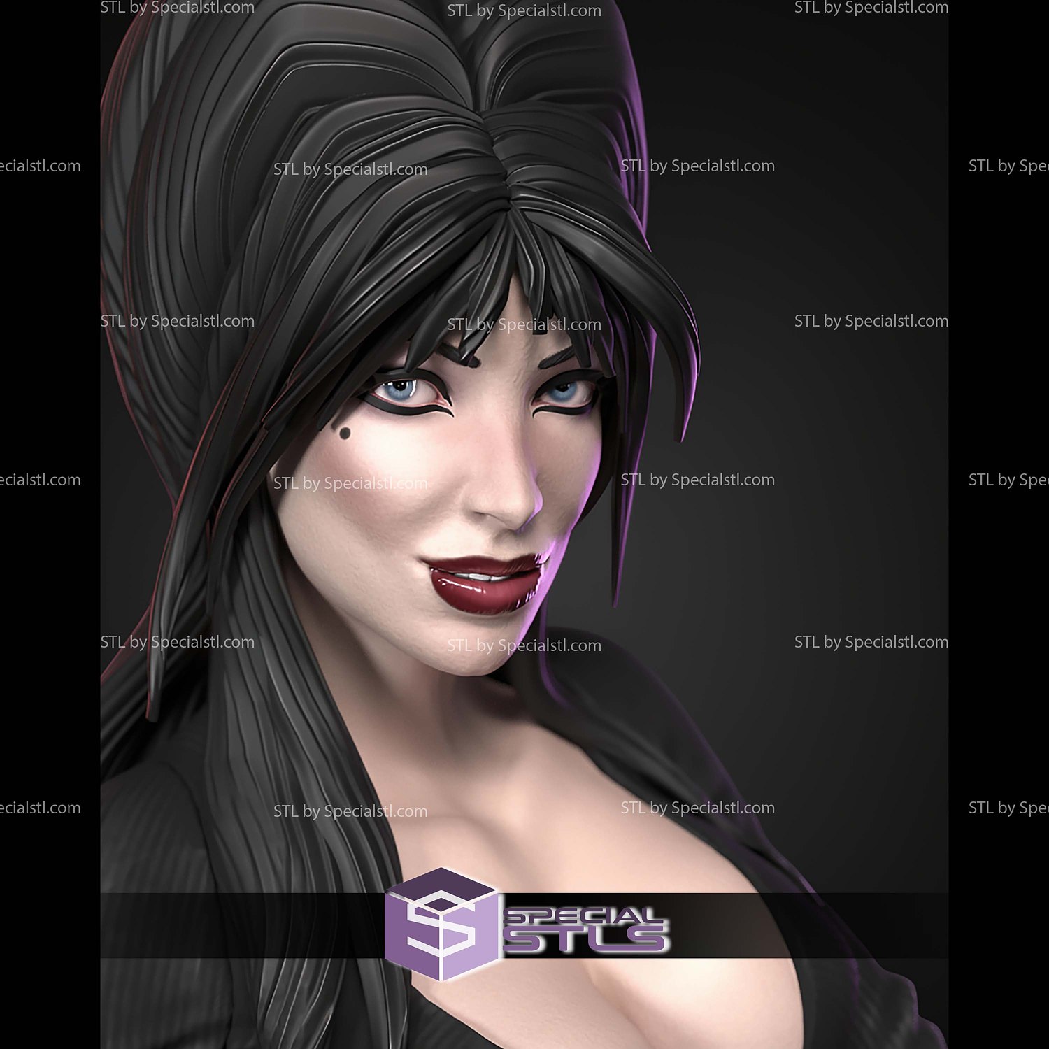 Elvira Mistress Of The Dark STL Files 3D Model — view 3