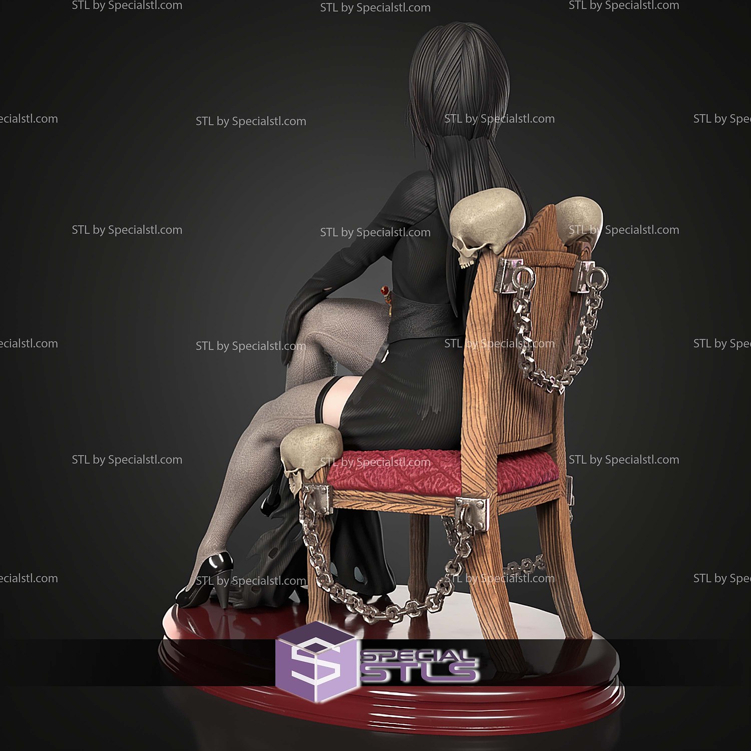Elvira Mistress Of The Dark STL Files 3D Model — view 5