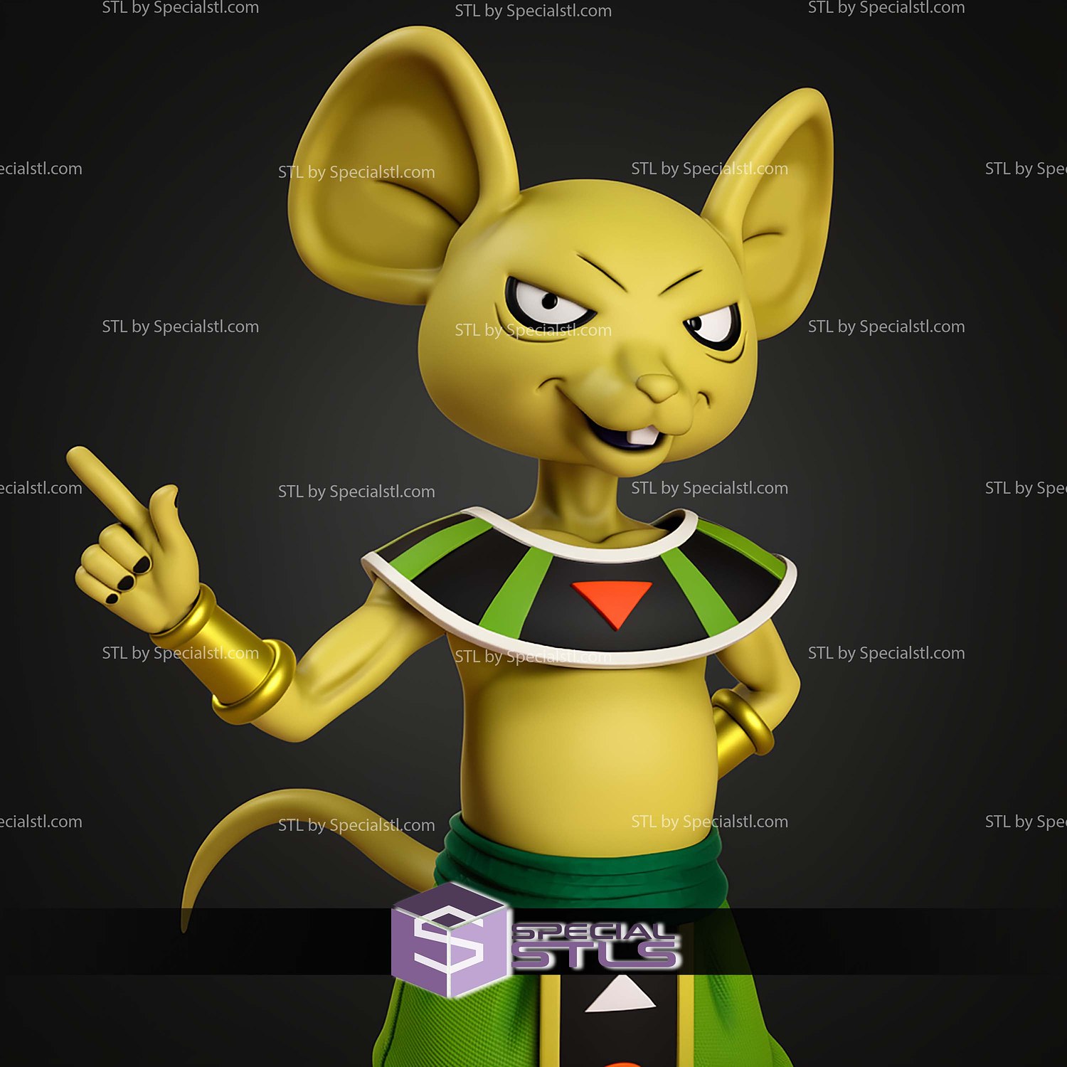 Quitela God Of Destruction 111mm STL Files 3D Model — view 2