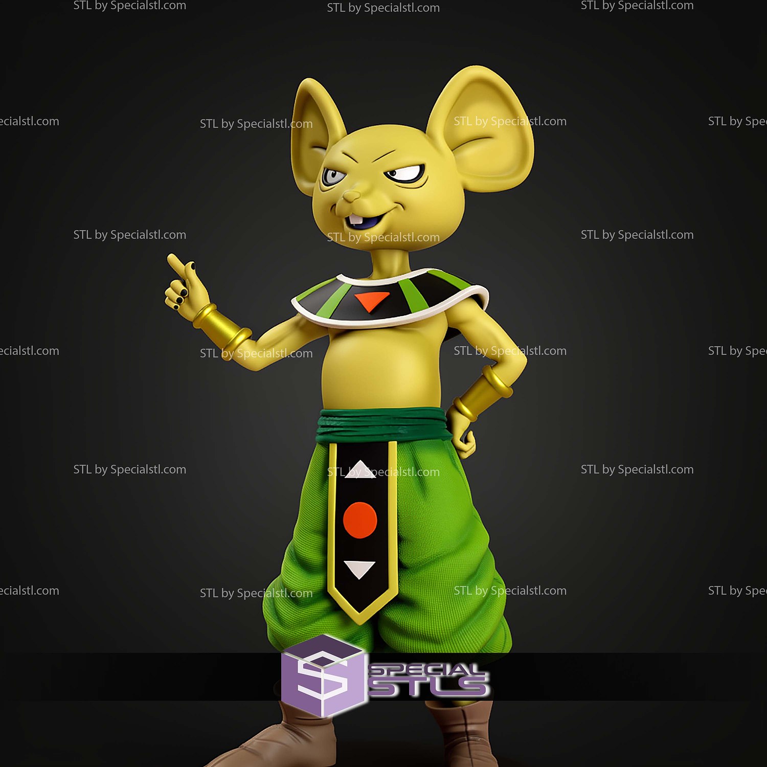 Quitela God Of Destruction 111mm STL Files 3D Model — view 3