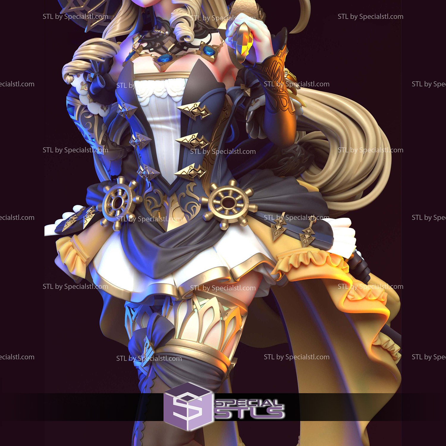 Navia from Genshin Impact 3D Printer Files STL Model — view 8