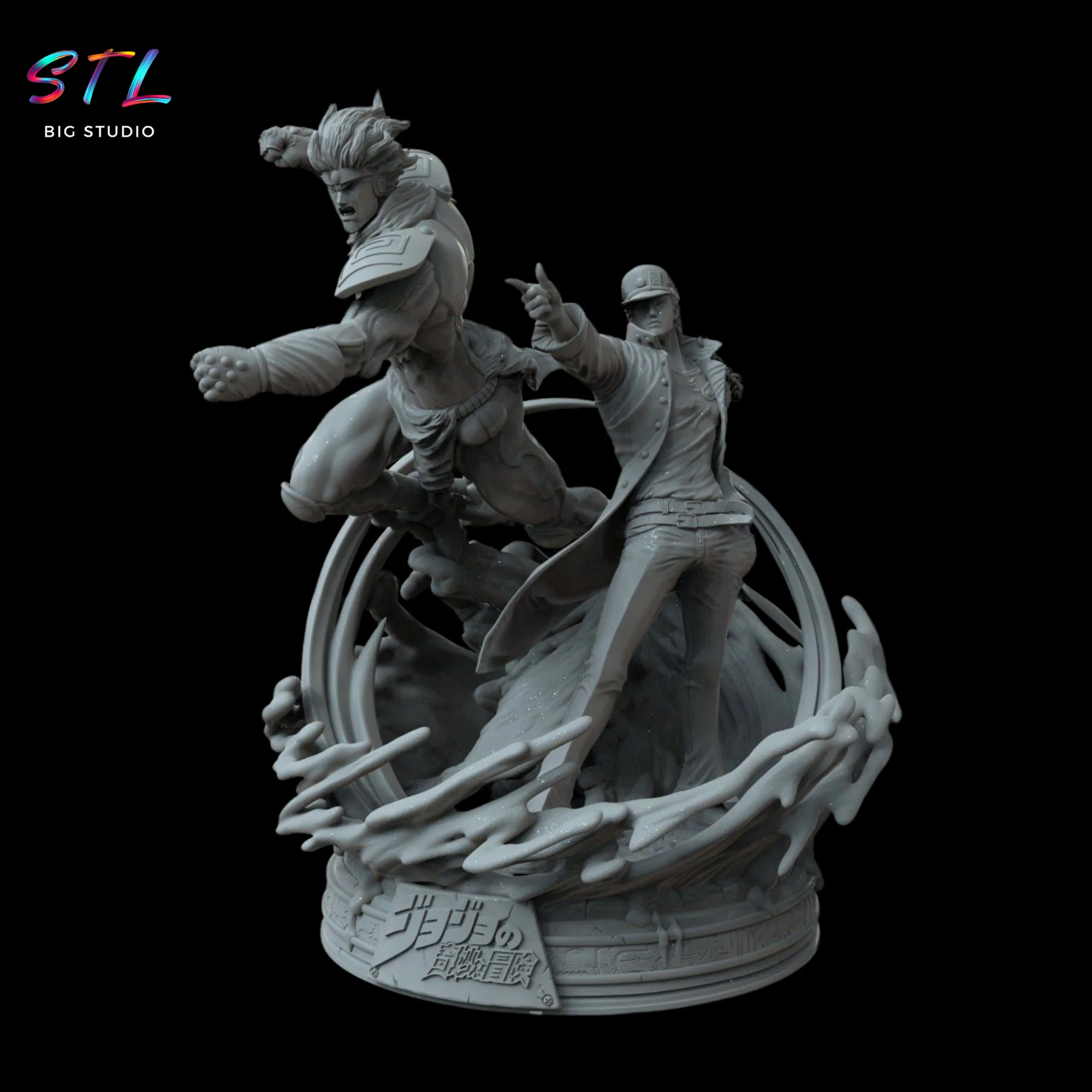 Jotaro Kujo & Star Platinum STL | JoJo’s Bizarre Adventure | 3D Printable Diorama Model — view 6