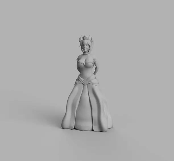 Bowsette fanmade concept file stl 3d printable Peanuts Universe Model