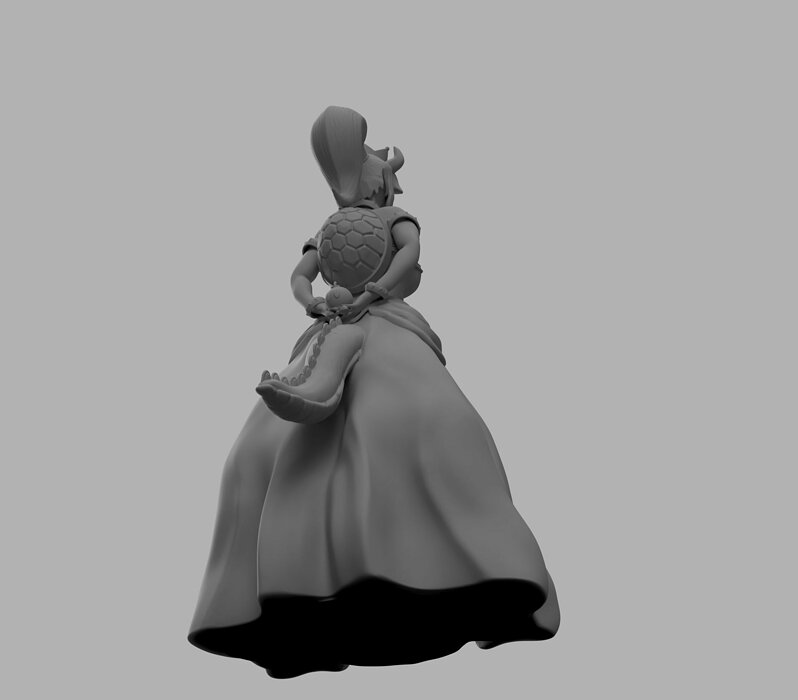 Bowsette fanmade concept file stl 3d printable Peanuts Universe Model — view 2