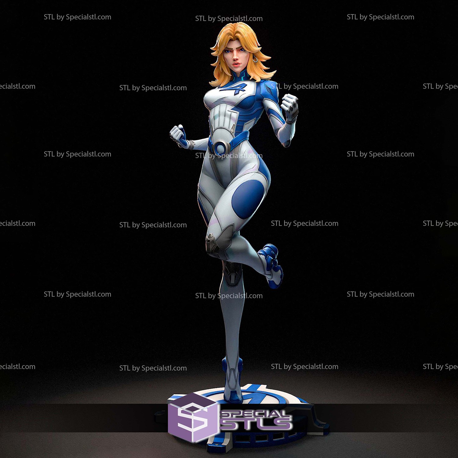 Invisible Woman Marvel Rivals Standalone 3D Printer Files STL Model — view 2