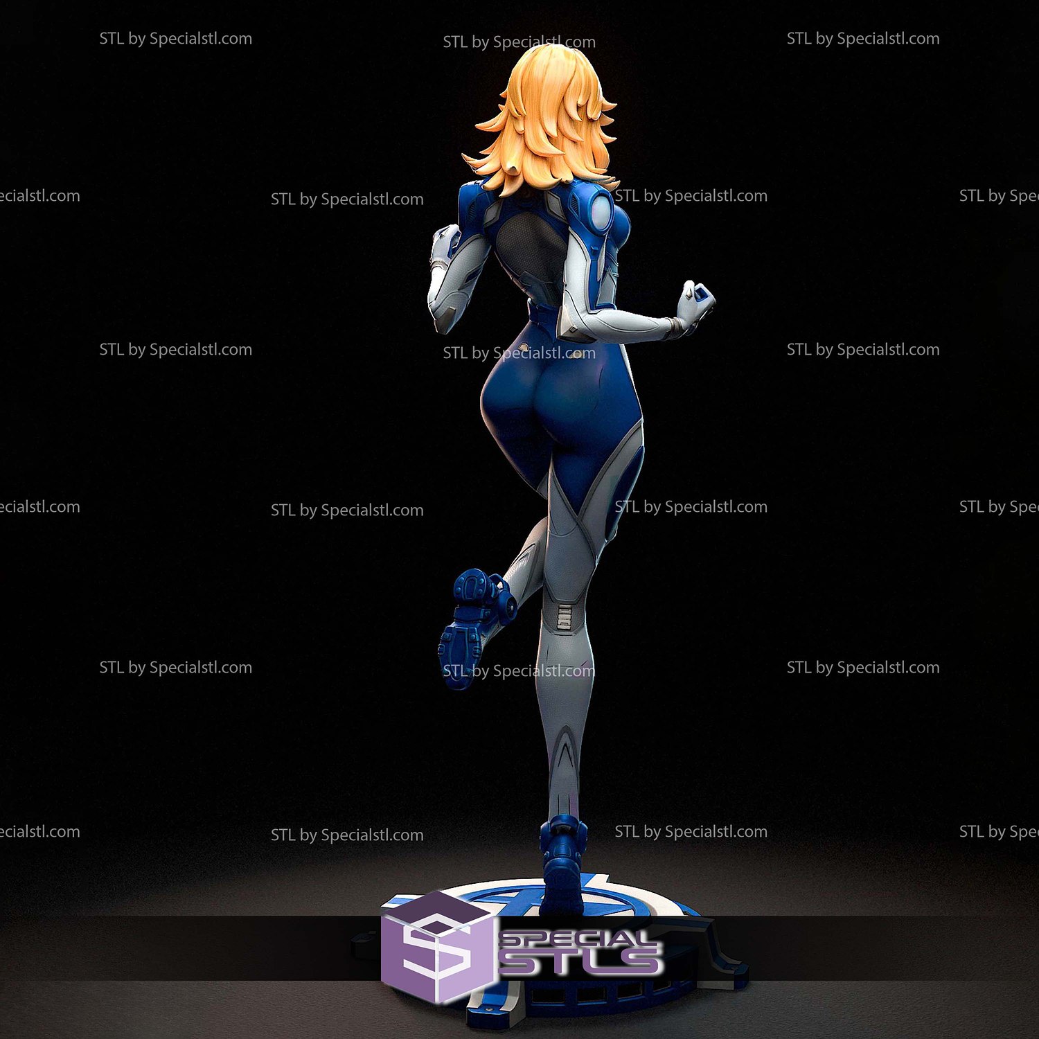 Invisible Woman Marvel Rivals Standalone 3D Printer Files STL Model — view 6
