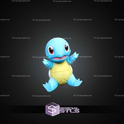 Super Basic STL Squirtle MultiColor Flexi 3D Model