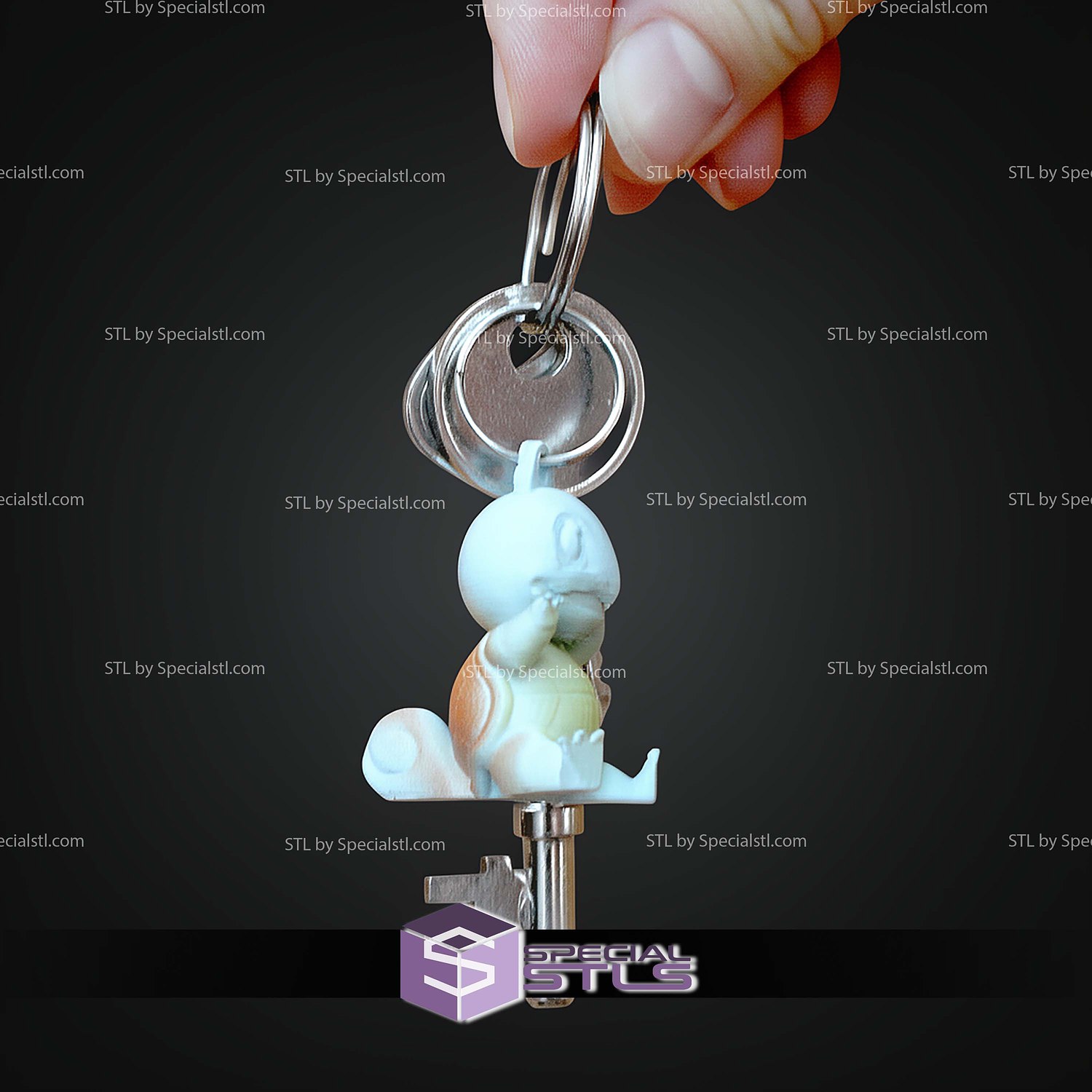 Super Basic STL Squirtle MultiColor Flexi 3D Model — view 2