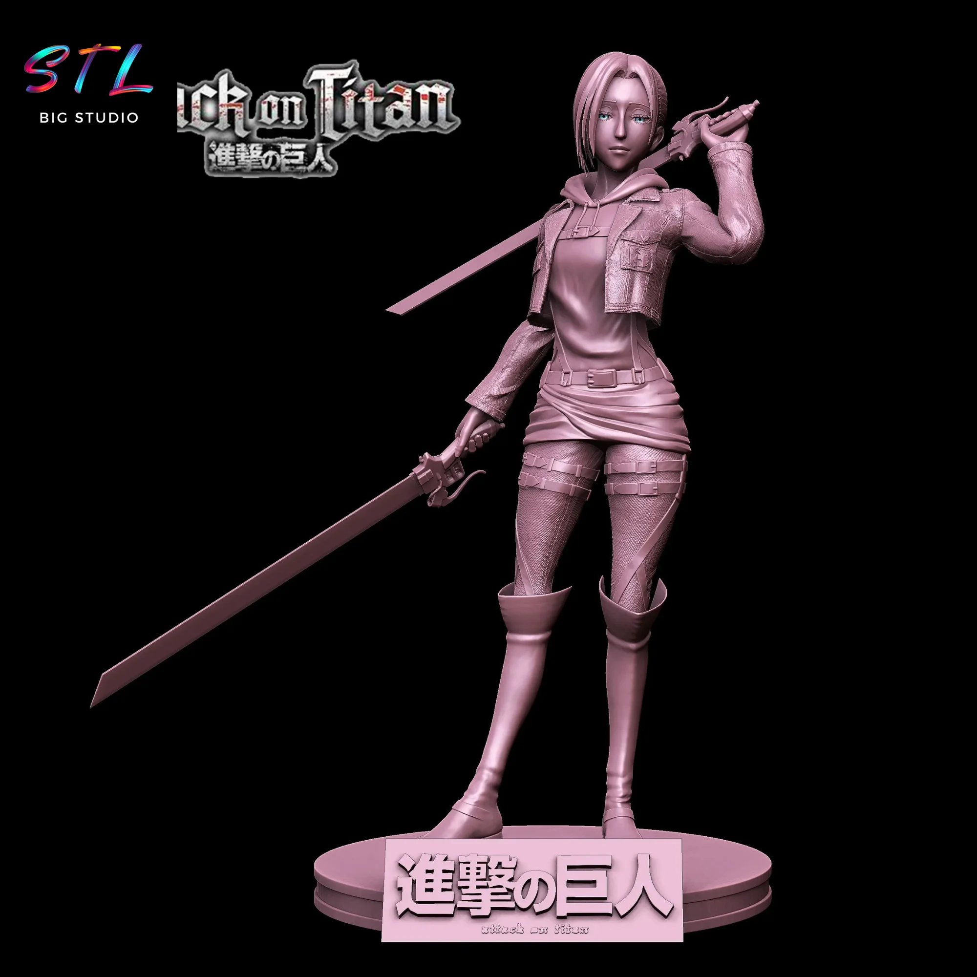 Annie Leonhart STL | Attack on Titan | 3D Printable Figure Model — view 3