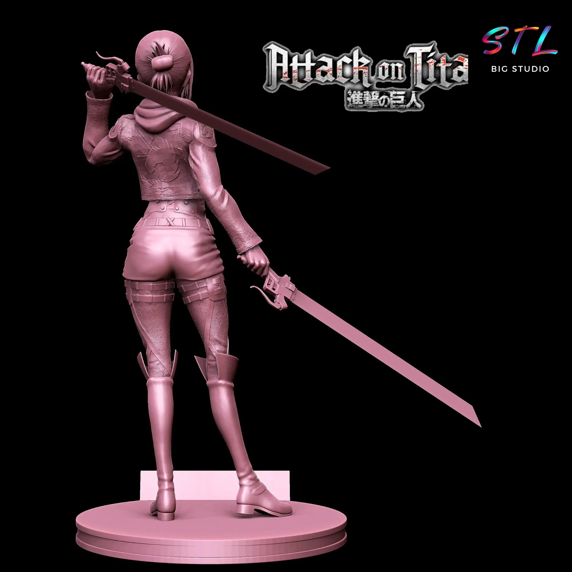 Annie Leonhart STL | Attack on Titan | 3D Printable Figure Model — view 4