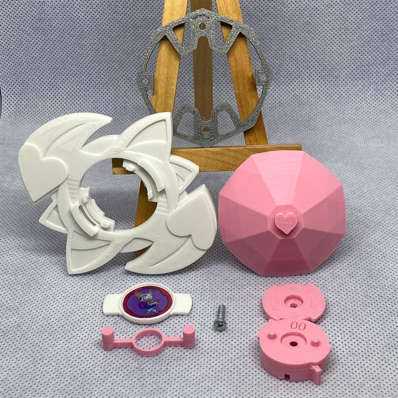 BEYBLADE ROUGE THE BAT V2 | COMPLETE | SONIC THE HEDGEHOG SERIES 3D STL Model — view 4