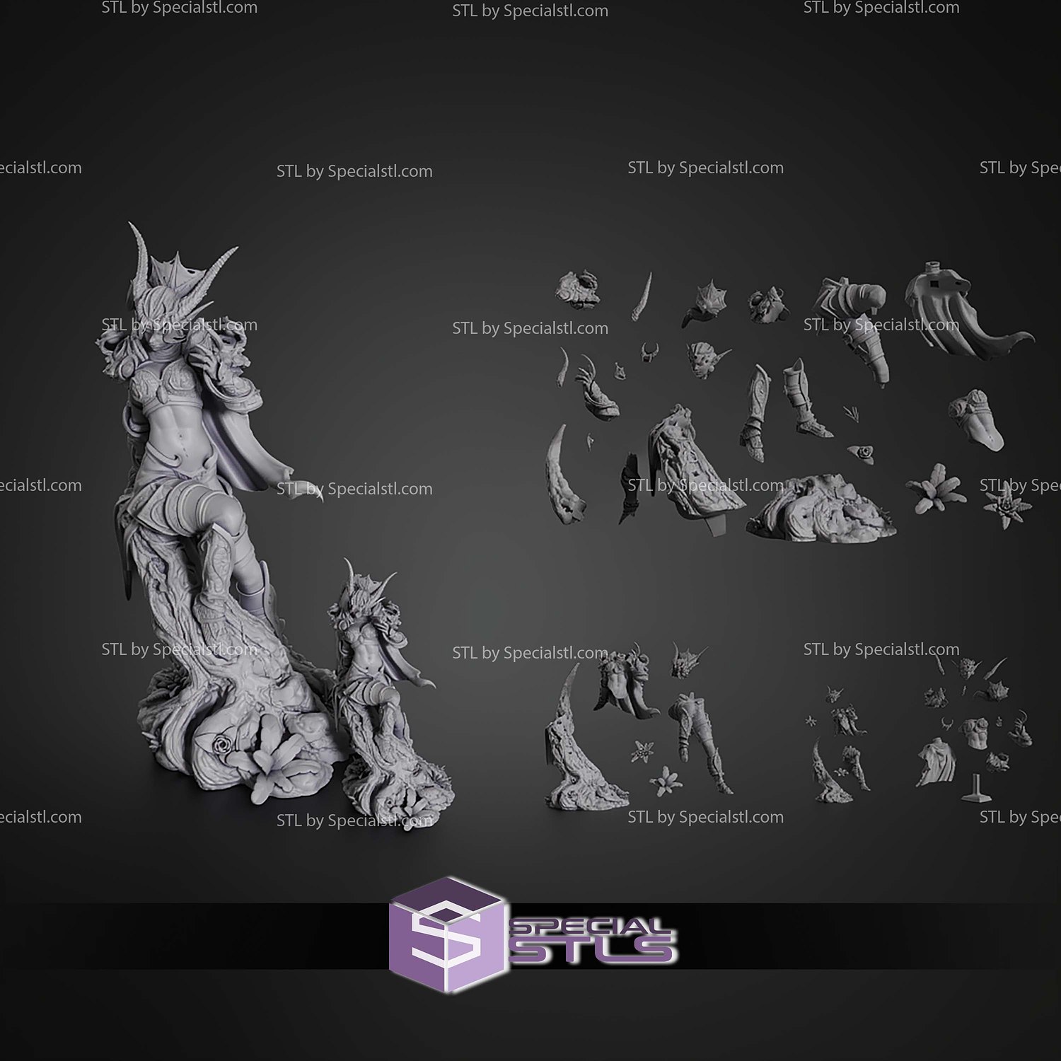 Ysera 199mm Warcraft STL Files 3D Model — view 2