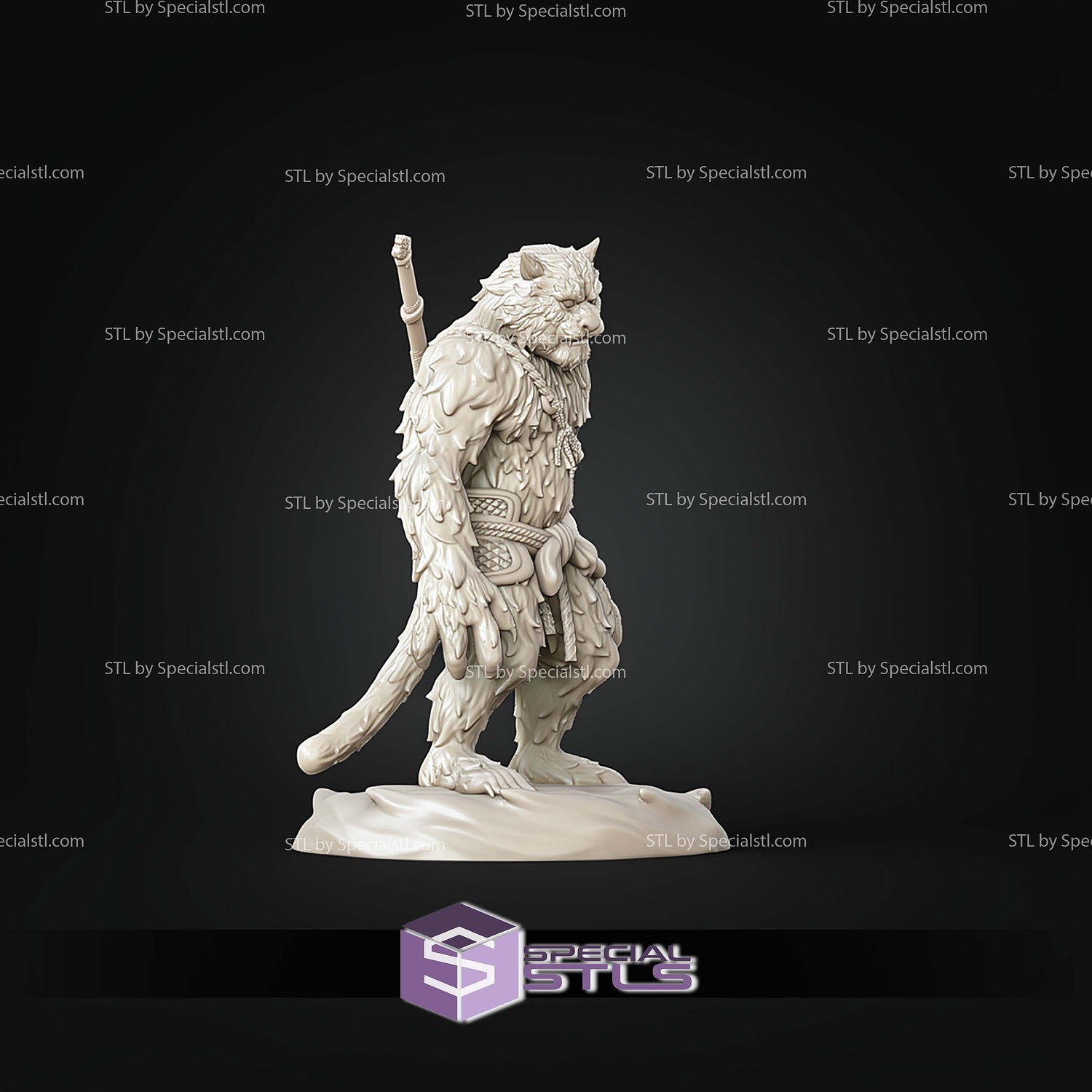 Tiger Vanguard Black Myth Wukong STL Files 3D Model — view 2