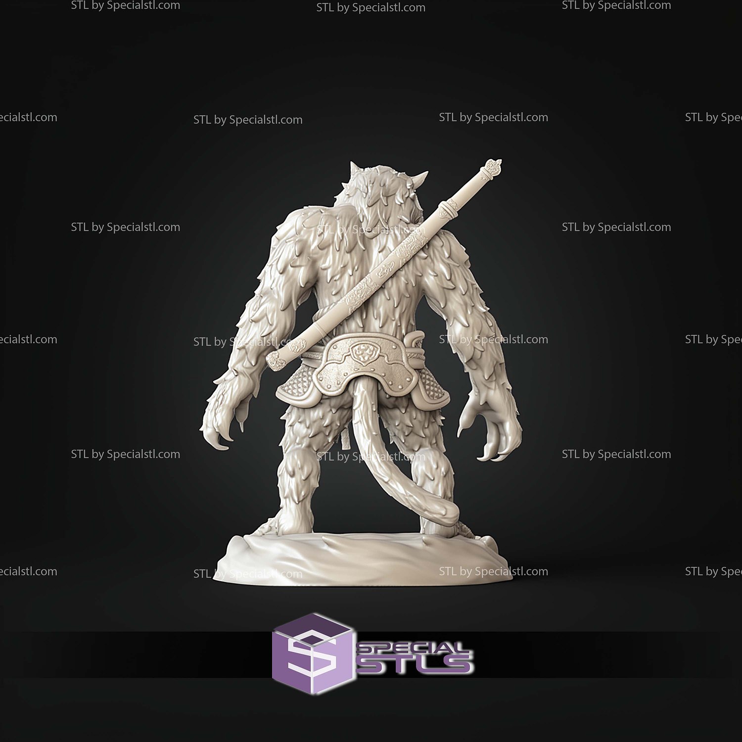 Tiger Vanguard Black Myth Wukong STL Files 3D Model — view 5