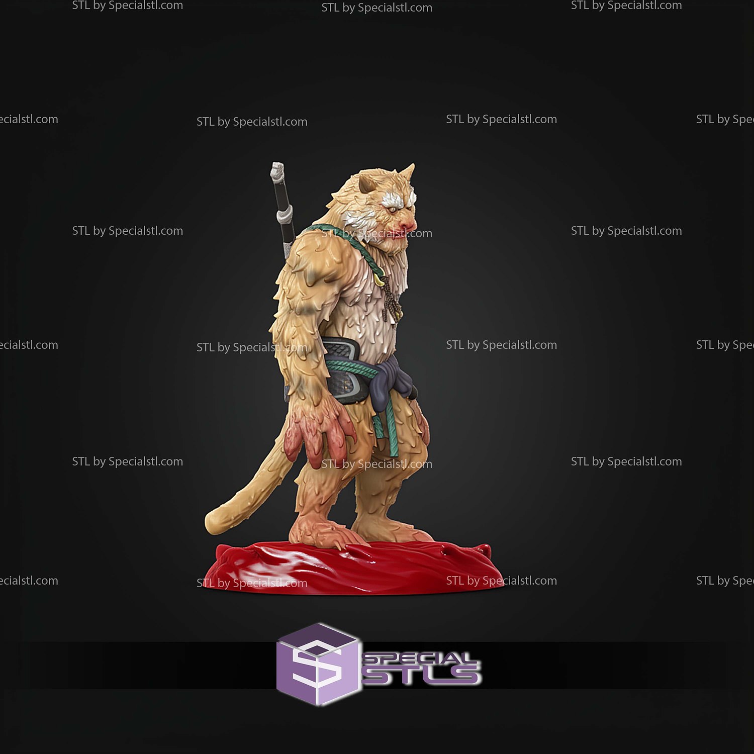 Tiger Vanguard Black Myth Wukong STL Files 3D Model — view 6