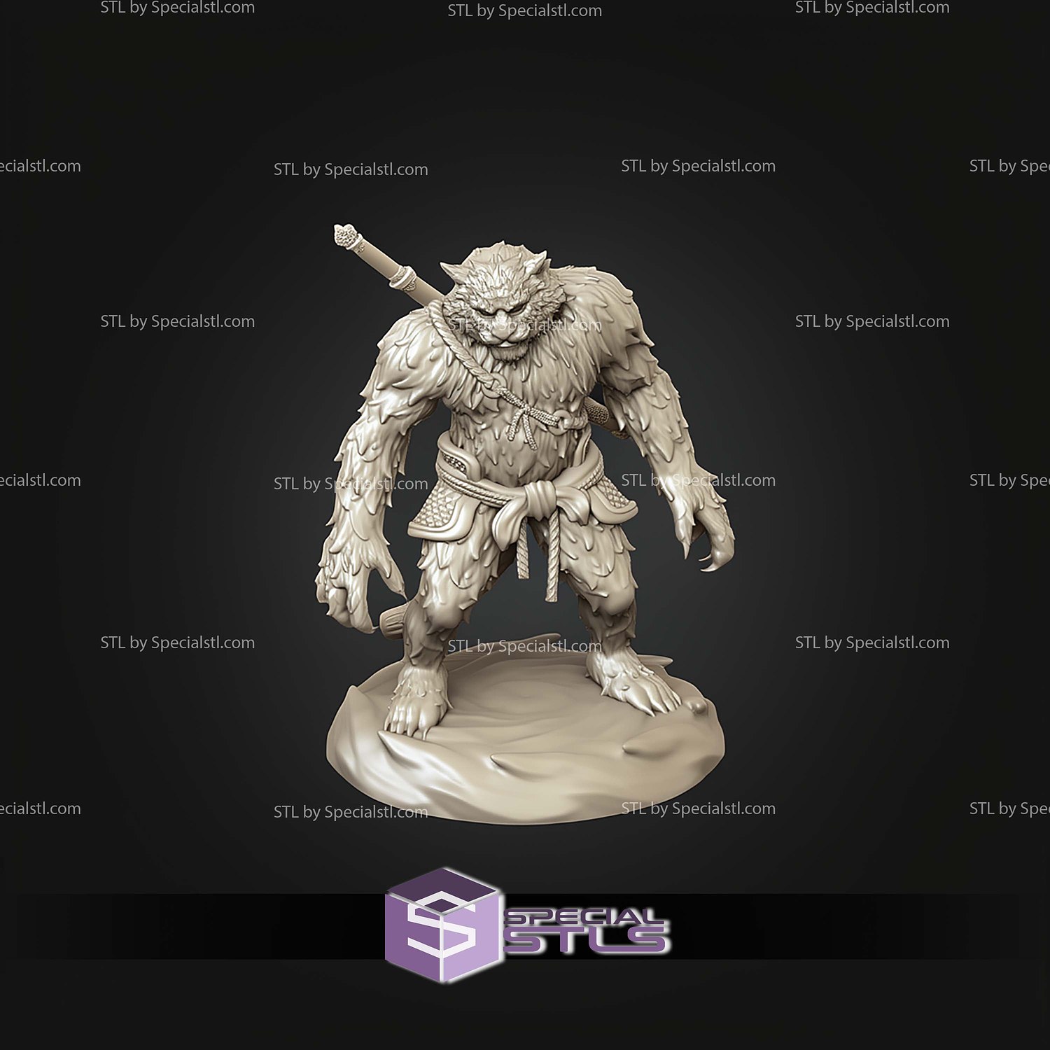 Tiger Vanguard Black Myth Wukong STL Files 3D Model — view 7