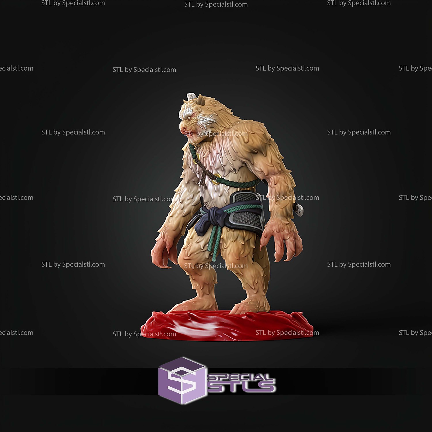Tiger Vanguard Black Myth Wukong STL Files 3D Model — view 8