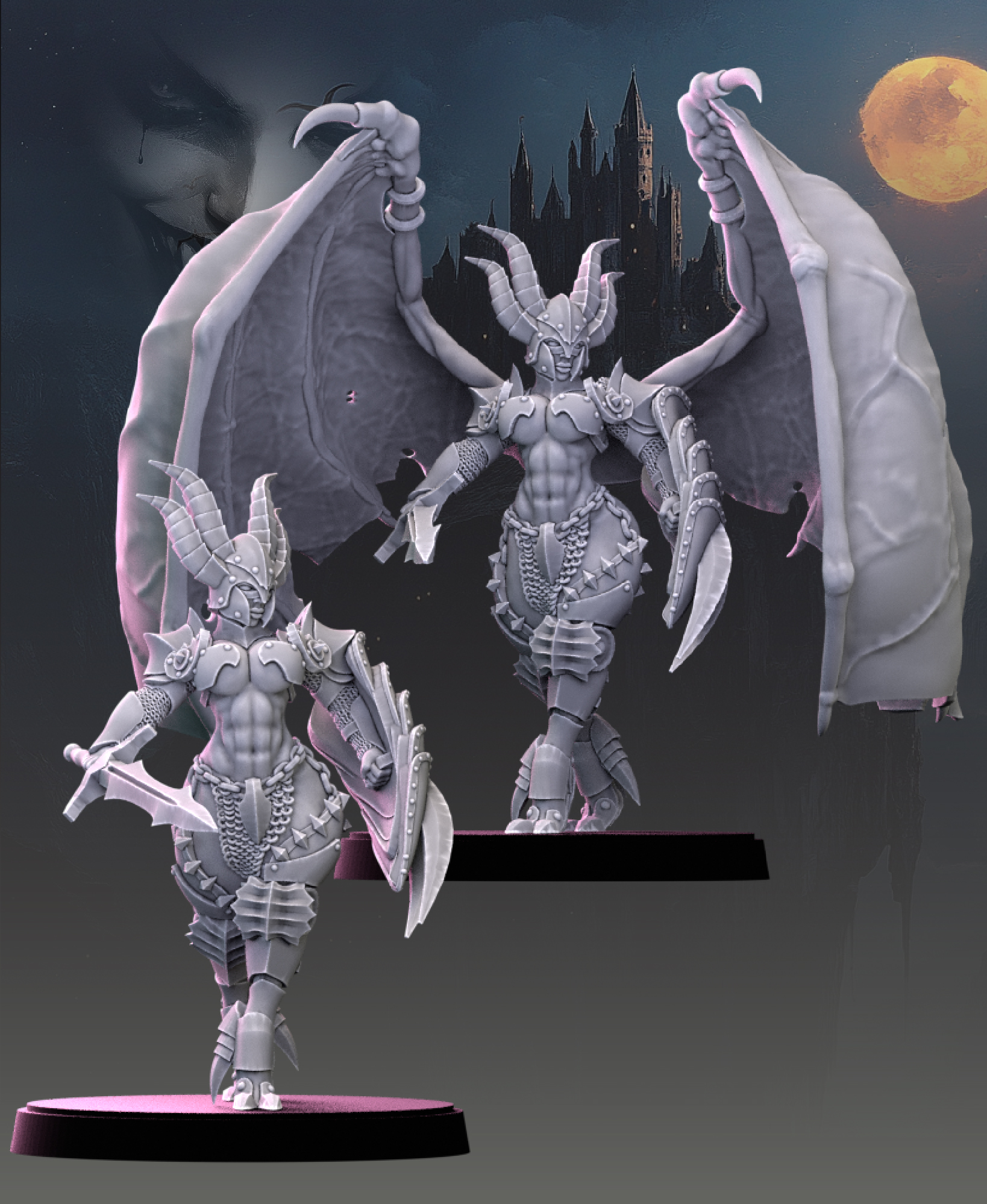 Vampire Valkyrie - Striding 3D STL Model